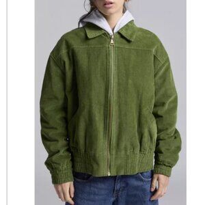 NWT! Urban Outfitters BDG Ollie Corduroy Oversized Dad Jacket Green Large